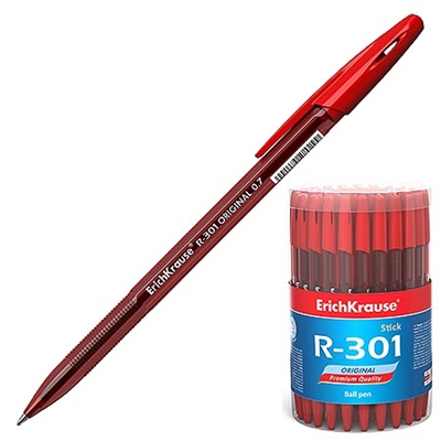 Ручка шариковая красная Erich Krause R-301 ORIGINAL 0,7мм 46774