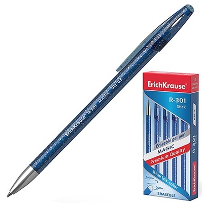 Ручка пиши-стирай синяя 0,4мм Erich Krause R-301 45211