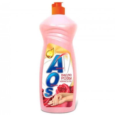 Жидкость для посуды AOS 900мл (АОС) Масло розы
