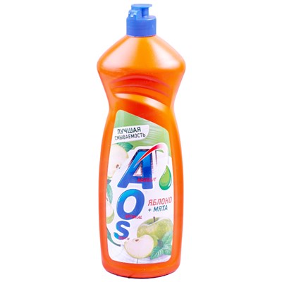 Жидкость для посуды AOS 900мл (АОС) Яблоко и Мята
