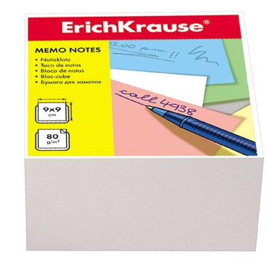 Блок бумаги Erich Krause 9*9*5см белый 80г/м2 2717