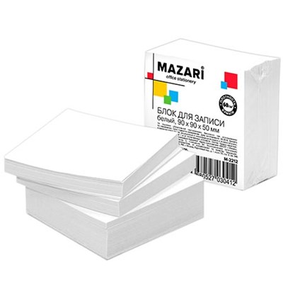 Блок бумаги Mazari 9*9*5см белый 60г/м2 M-2212