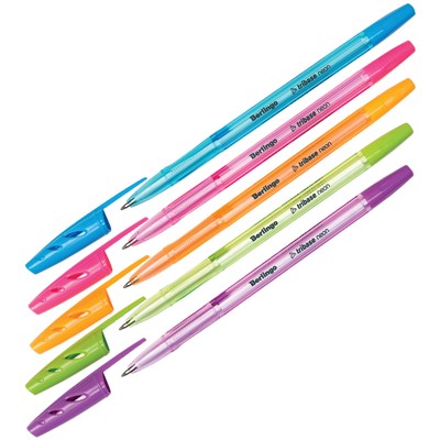 Ручка шариковая синяя Berlingo Tribase Neon 0,7мм CBp_70932