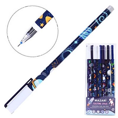 Ручка пиши-стирай синяя Mazari Exciting space M-5462-70