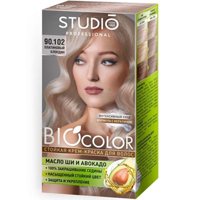 Краска для волос Biocolor 90.102 платиновый блондин