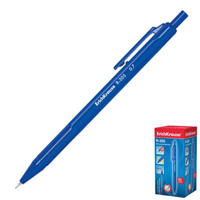 Ручка автомат синяя Erich Krause 0,7мм 50шт/уп R-305, 39055