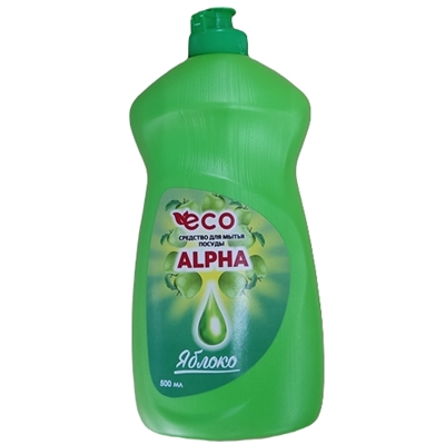 Жидкость для посуды Alpha Эко Яблоко 500мл