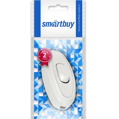 Выключатель Smartbuy проходной белый 6А 250В