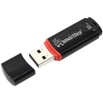 Флеш-накопитель Smartbuy Crown 32GB, USB 2.0, черный SB32GBCRW-K