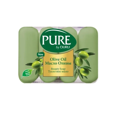 Мыло Дуру Pure экопак 4*85г оливковое