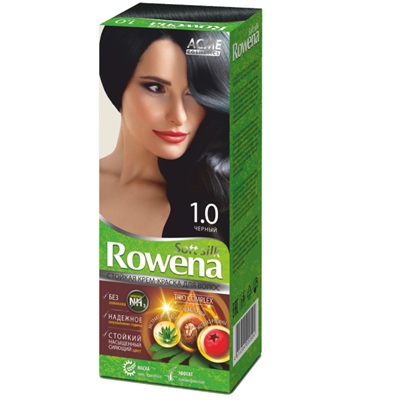 Краска-крем для волос Rowena soft silk №1.0 черный