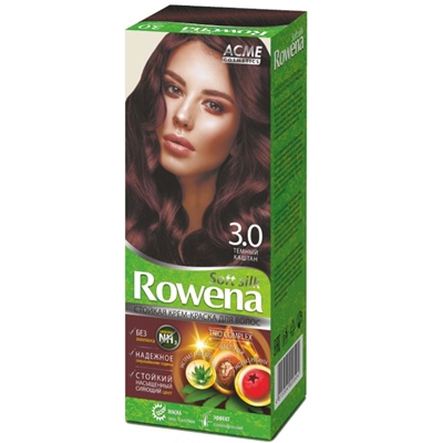Краска-крем для волос Rowena soft silk №3.0 темный каштан