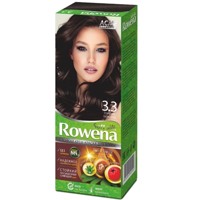 Краска-крем для волос Rowena soft silk №3.3 горький шоколад