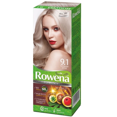 Краска-крем для волос Rowena soft silk №9.1 пепельный блондин