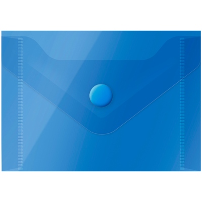 Папка на кнопке OfficeSpace А7 (74*105мм) 150мкм синяя 267537