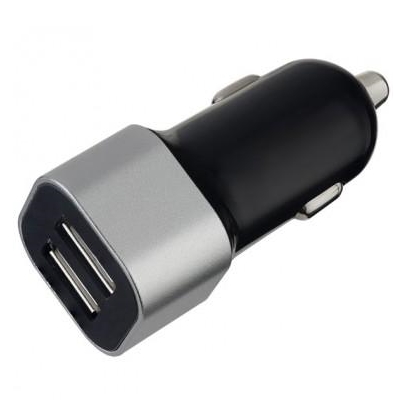 Зарядное устр-во в прикуриватель PERFEO 2 разъема USB, 2.4A, черное (I4620)