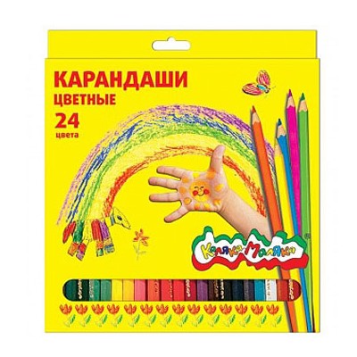 Карандаши цветные 24цв Каляка-Маляка ККМ24
