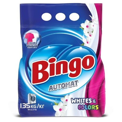Порошок автомат Bingo 1,35кг Whites&Color