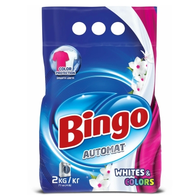 Порошок автомат Bingo 2кг Whites&Color