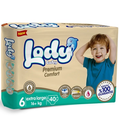 Подгузники Lody (Лоди) Premium №6 40шт