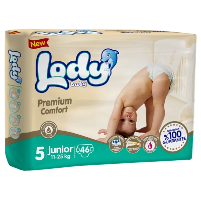 Подгузники Lody (Лоди) Premium №5 46шт