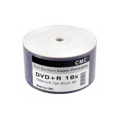 Диск DVD-R 4,7 GB 16x Bulk/50 Full Ink Print (CMC) цена за 1 диск