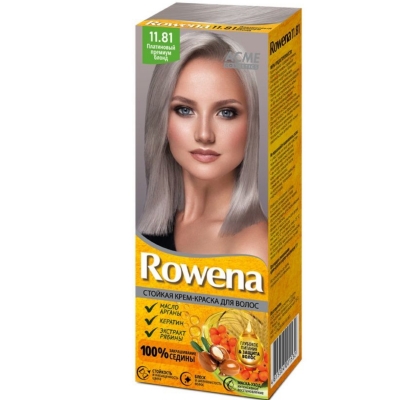Краска-крем для волос стойкая Rowena № 11.81 Платиновый премиум блонд