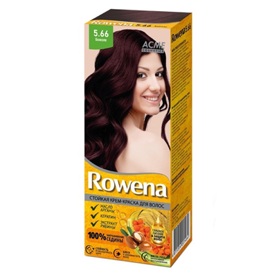 Краска-крем для волос стойкая Rowena № 5.66 Божоле