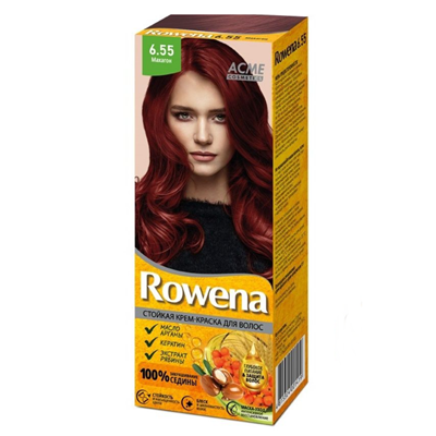 Краска-крем для волос стойкая Rowena № 6.55 Махагон