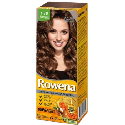 Краска-крем для волос стойкая Rowena № 6.70 Шоколадно-коричневый