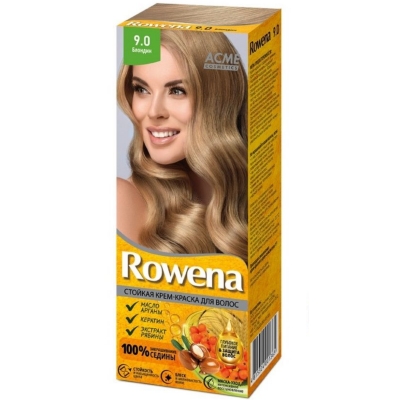 Краска-крем для волос стойкая Rowena №9.0 Блондин