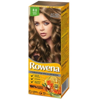 Краска-крем для волос стойкая Rowena № 8.0 Светло-русый