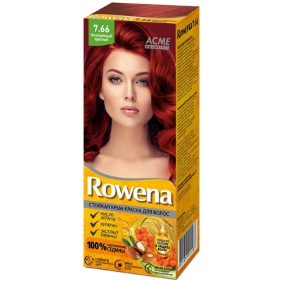 Краска-крем для волос стойкая Rowena № 7.66 Насыщенный красный