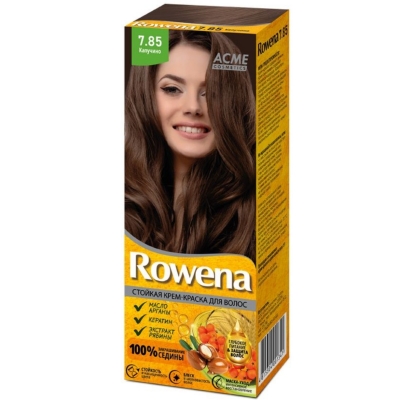 Краска-крем для волос стойкая Rowena № 7.85 Капучино