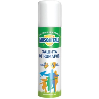 Аэрозоль от комаров Mosquitall 150мл Защита для взрослых