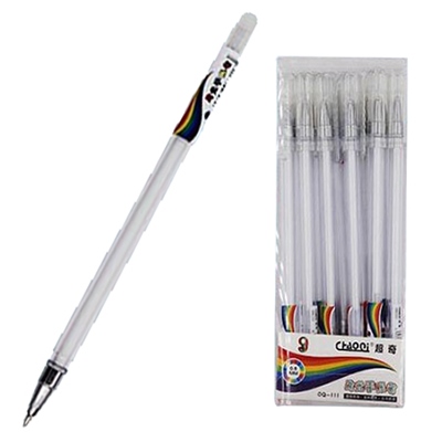 Ручка гелевая белая Basir 0,6мм CQ-111-12/белый