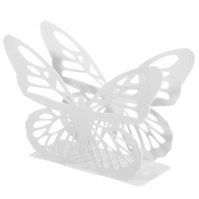 Салфетница металл бабочка белая DI-22-23
