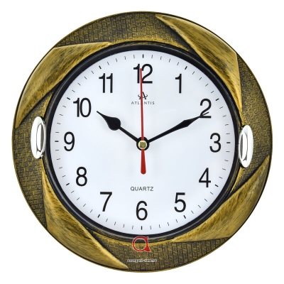 Часы настенные Atlantis круглые 676A antique gold