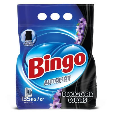 Порошок автомат Bingo 1,35кг Black&Dark (для темных тканей)
