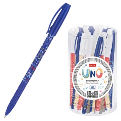 Ручка шариковая синяя Hatber Uno 0,7мм 426555/BP_072966