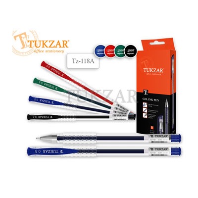 Ручка гелевая синяя Tukzar 0,5мм рифленый держатель TZ 118A