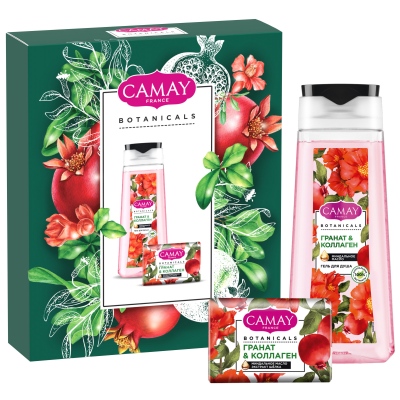 Набор подарочный CAMAY Pomegranate 2023 (гель д/душа 250мл + т/мыло 85гр)