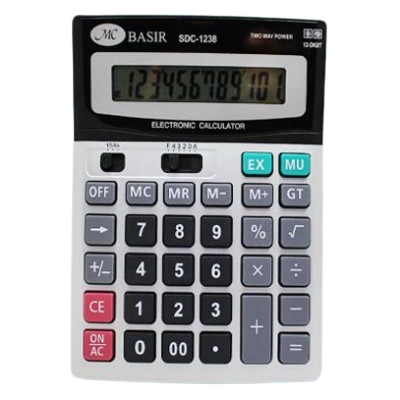 Калькулятор Basir 12-разр 18,7*14,6*3,3см SDC-1238