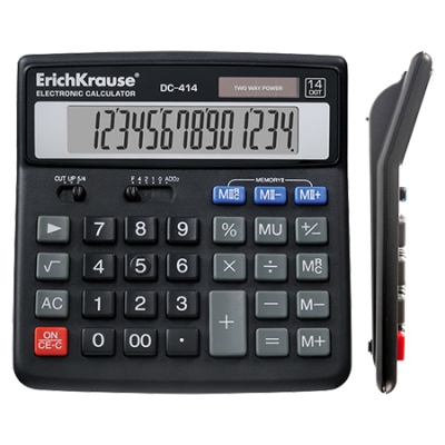 Калькулятор Erich Krause 14-разр 148*156мм, черный DC-414 (40414)