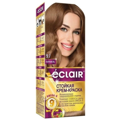 Краска для волос Eclair Omega Карамель 9.7