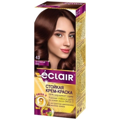 Краска для волос Eclair Omega Золотистый кофе 4.3