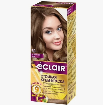 Краска для волос Eclair Omega Золотистый орех 5.3