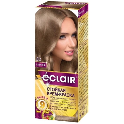 Краска для волос Eclair Omega Капучино 6.3