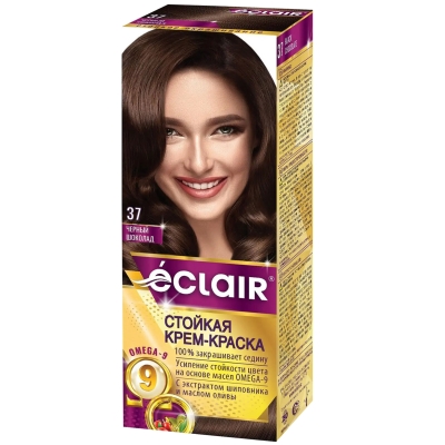 Краска для волос Eclair Omega Черный Шоколад 3.7
