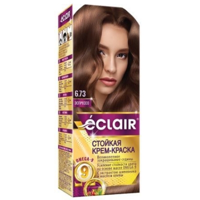 Краска для волос Eclair Omega Эспрессо 6.73
